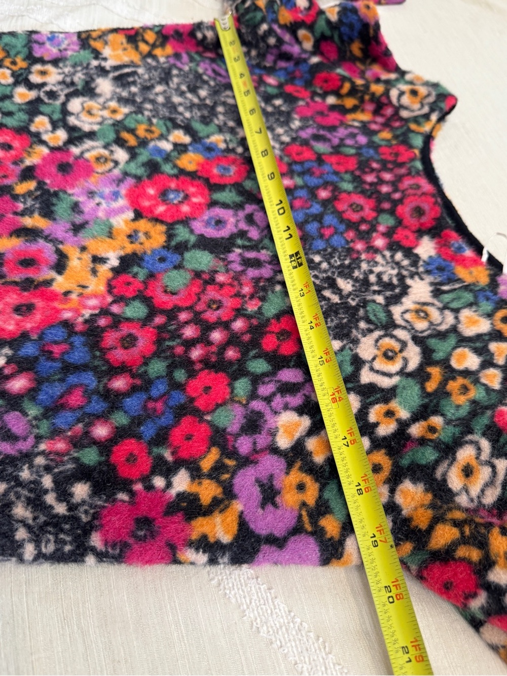 Anthropologie Women’s Extra Small Bouquet Eyelash Floral Fuzzy Sweater Colorful - Picture 6 of 8